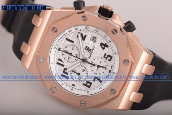 Audemars Piguet Replica Royal Oak Offshore Watch Rose Gold 26297OR.OO.D101CR.01.blk